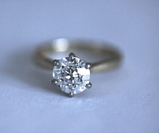 SUPERB  OLD CUT SOLITAIRE DIAMOD ENGAGEMENT RING 2.45ct
