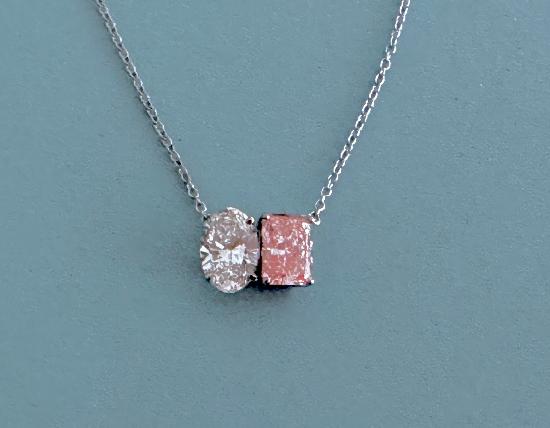 BEAUTIFUL Toi et Moi DIAMOND PENDANT