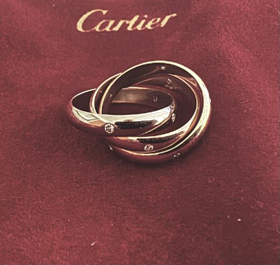 CARTIER DIAMOND SET TRINITY RING