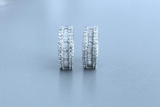 DIAMOND HUGGIE EARRINGS