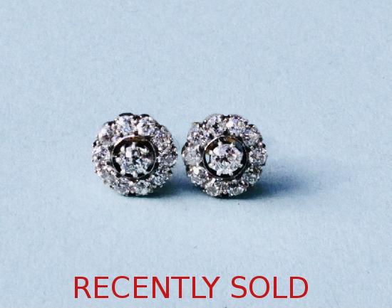 ANTIQUE DIAMOND CLUSTER EARRINGS