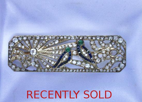 ART DECO DIAMOND LOVE BIRD BROOCH