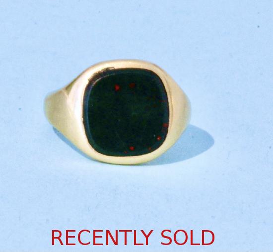 BLOODSTONE SIGNET RING