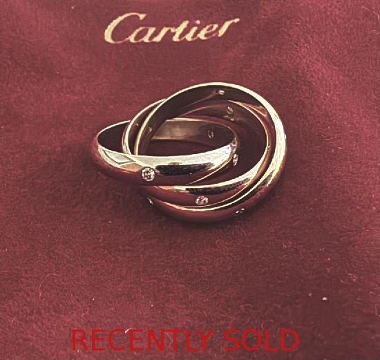 CARTIER DIAMOND SET TRINITY RING