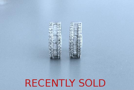 DIAMOND HUGGIE EARRINGS