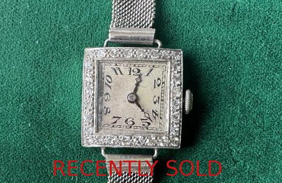 EDWARDIAN LADIES DIAMOND WRIST WATCH.