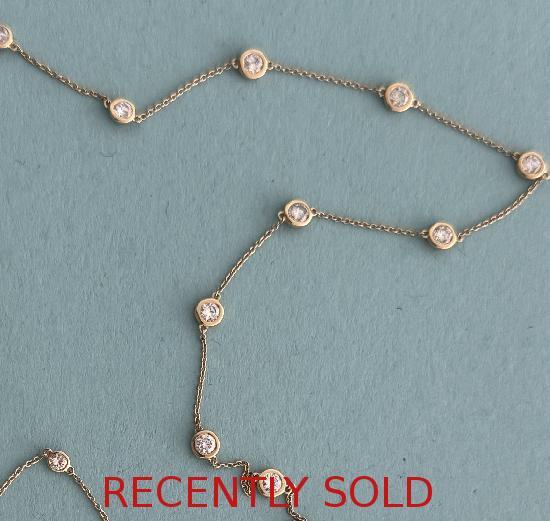 FABULOUS LONG GOLD GUARD CHAIN WITH DIAMONDS 