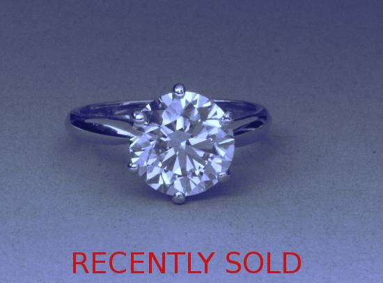 HUGE DIAMOND SOLITAIRE ENGAGEMENT RING