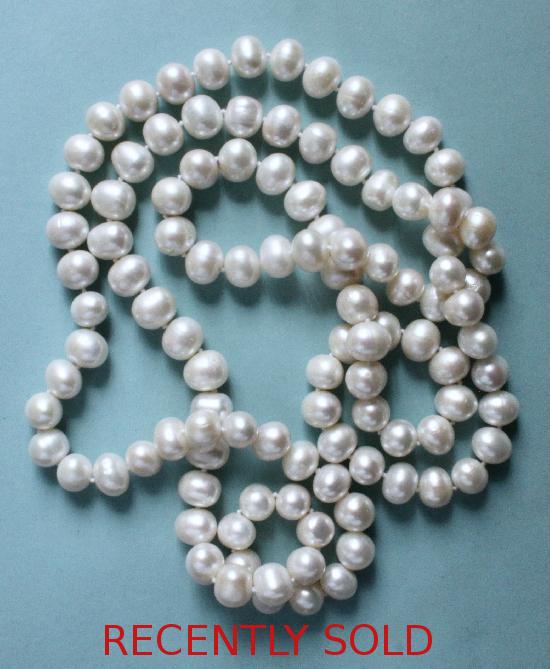 LOVELY OPERA LENGTH LARGE CULTURED PEARLS