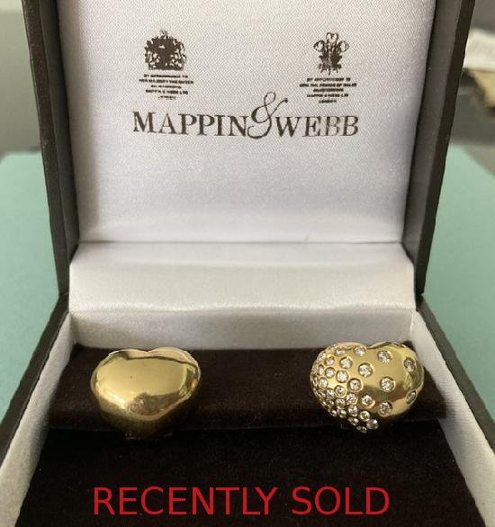 MAPPIN AND WEBB HEART EARRINGS