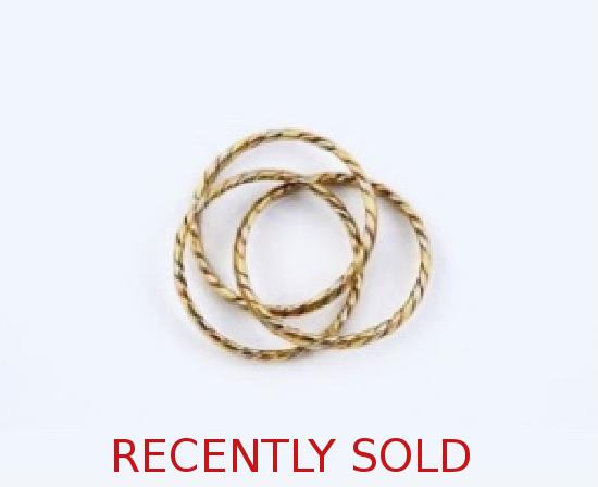 THREE COLOUR  GOLD TRIPLE BAND RING