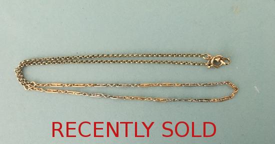 VINTAGE LONG 18ct  GOLD AND PLATINUM CHAIN