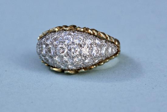 STYLISH FRENCH DIAMOND COCKTAIL RING
