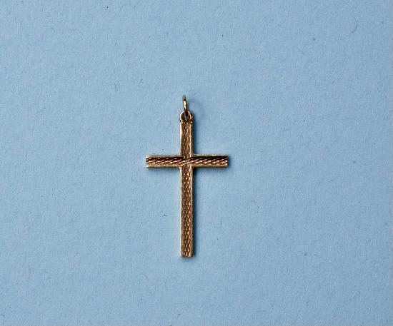 VINTAGE CHASED GOLD CROSS