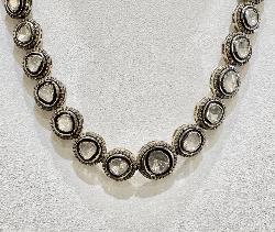 Another Picture Of Rose Cut Diamond Necklace. 