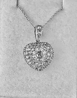 Antique Diamond Heart Pendant