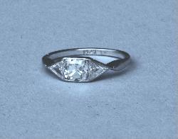 Art Deco Cushion - Shape Diamond Engagement Ring