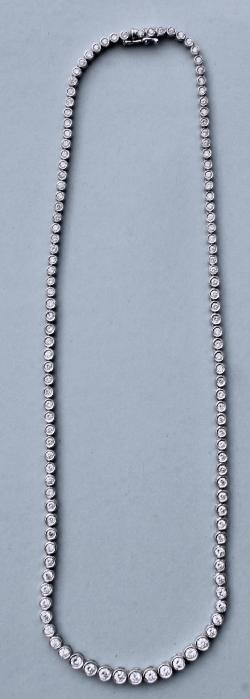 Beautiful Diamond  Line Necklace