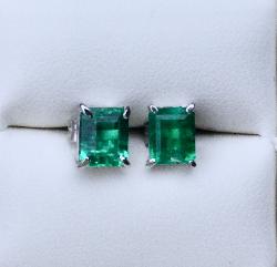 Beautiful Emerald Stud Earrigs 