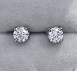 Beautiful Large Diamond Stud Earrings