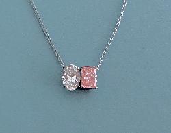 Beautiful Toi Et Moi Diamond Pendant