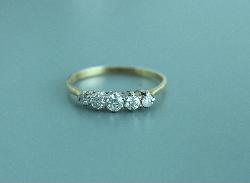 Bright Five Stone Diamond Ring