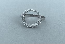 Charming Diamond Hoop Ring
