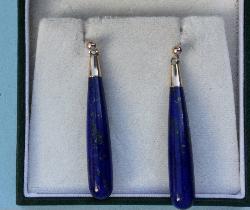 Elegent Lapis Lazuli Drop Earrings