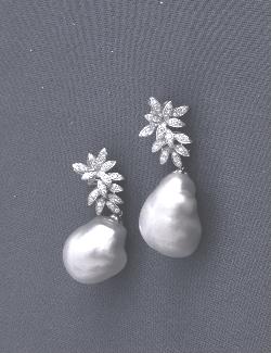 Fabulous Baroque Diamond Earrings