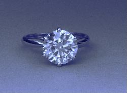 Huge Diamond Solitaire Engagement Ring