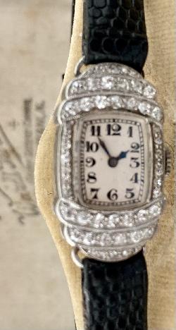 Platinum And Diamond Ladies Wrist Watch