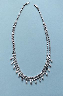Pretty Diamond Fringe Necklace
