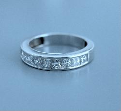 Retro Diamond Half Eternity Ring