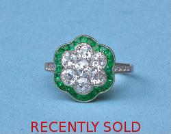  Emerald And Diamond Stylish Ring