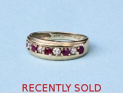  Vintage Ruby And Diamond Ring