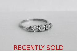 1940s Five Stone Diamond Engagement Ring