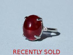 African Ruby And Diamond Ring Platinum 
