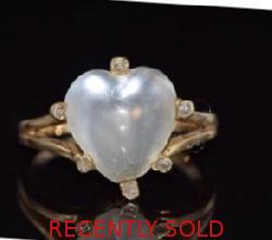 Antique Moonstone And Diamond Ring