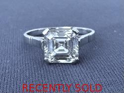 Asscher Cut Diamond Ring