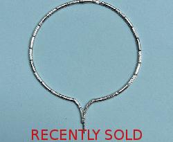 Attractive White Gold Choker Necklace 