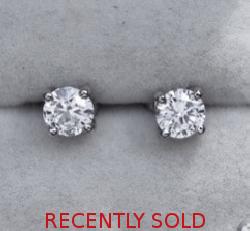 Beautiful Large Diamond Stud Earrings