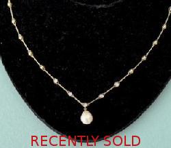 Charming Diamond And Pearl Necklace