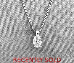 Diamond Radiant Solitaire Pendant