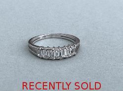 Emerald-cut Diamond Half Eternity Ring