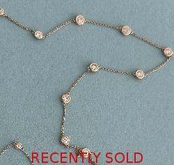 Fabulous Long Gold Guard Chain With Diamonds 