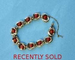 French Gold And Coral Bracelet