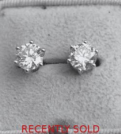 Good Quality Diamond Stud Earrings 1ct Each