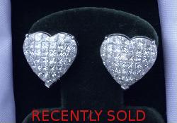 Gorgeous Diamond Heart Earrings