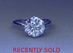 Huge Diamond Solitaire Engagement Ring