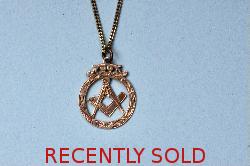 Large Masonic Pendant And Chain